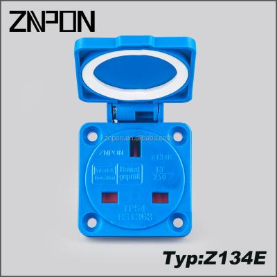 China Industrial ZNPON TYPE Z134E 13A 250V IP54 Outdoor UK Plug With BG Certificate for sale