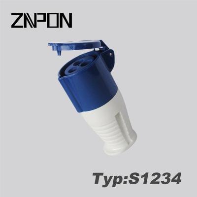 China Industrial ip44 ip67 waterproof industrial plug and socket made in china S1234 for sale