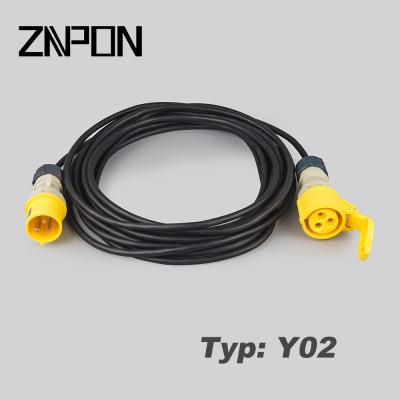 China Industrial equipment Y02 110v plug sokcet extension lead industrial power cords for sale