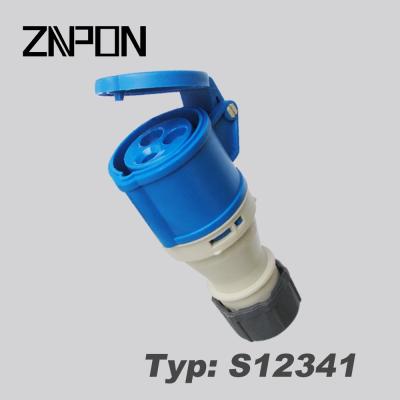 China S12341 Industrial New Design Waterproof Socket And Plug With 3 Pin for sale