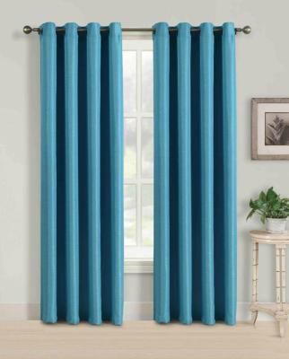 China Blackout Solid Color Faux Silk Curtains With Matching Color Curtain Clip for sale