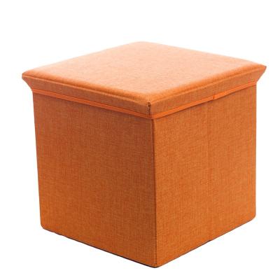 China Foldable Living Room Furniture Bailey Storage Stool Footrest Canvas Foldable Stool for sale