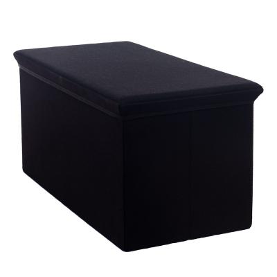 China Bailey Foldable Soft Cover Folding Storage Stool Home Furniture Storage Stool Canvas Bench for sale