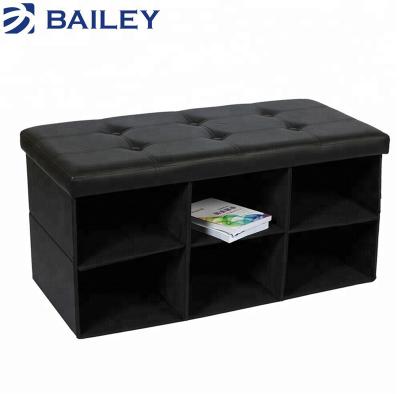 China Foldable Bedroom Storage Stool Bench With Divide for sale