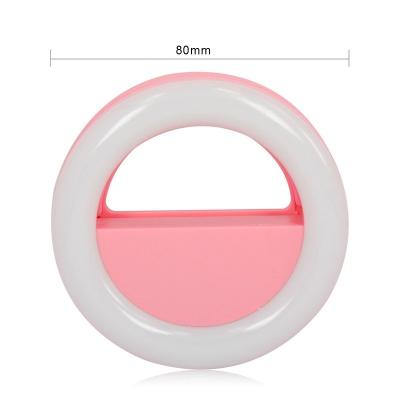 China Portable ABS LED Cell Phone Selfie Ring Light Wireless Charging Fill Rechargeable Light For Smartphone for sale