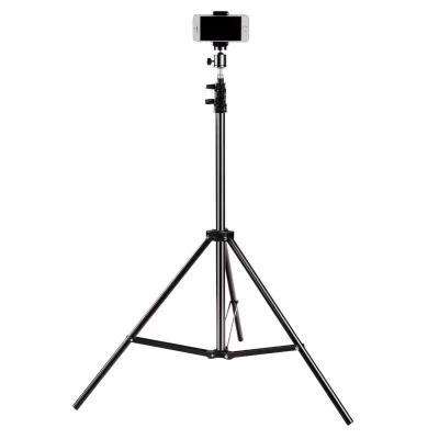 China Stock Plastic 1.9m Selfie Light Stand Black Color for sale