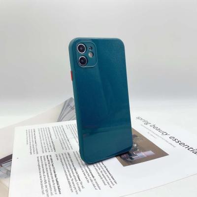 China Liquid Silicon Silicone Case With Glass For iPhone 12 Cell Phone Case for sale