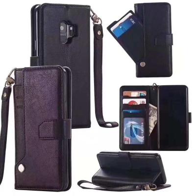 China Tpu PC 2 in 1 Leather Wallets Cell Phone Cover Kickstand Wallet Phone Case For Huawei P20 Lite for sale