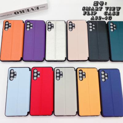 China Smart View Flip Case Leather Cover For Samsung A32 5g Silicon for sale