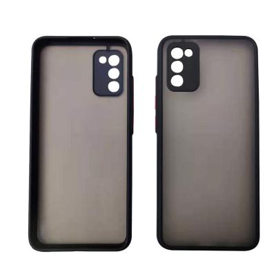 China Matte Silicon PC Color Button TPU Case For Samsung A02s Case Hybrid for sale