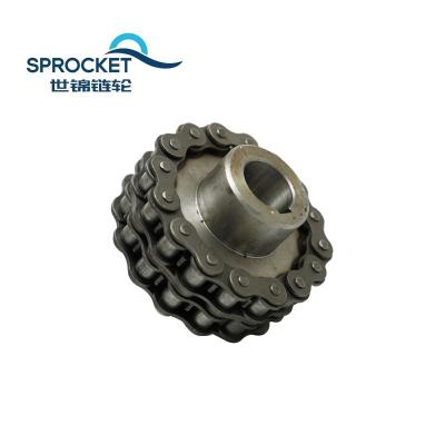 China Food Machinery Customized Round Stainless Steel Link Chain Double Sprocket for sale