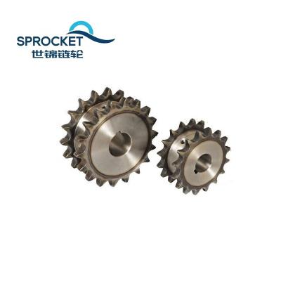 China Big Size Chain Food Machinery Double Roller Stainless Steel Sprocket for sale