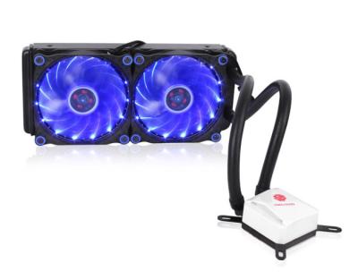 China High Performance 12v 240 computer liquid cooler with 15LED fan for sale