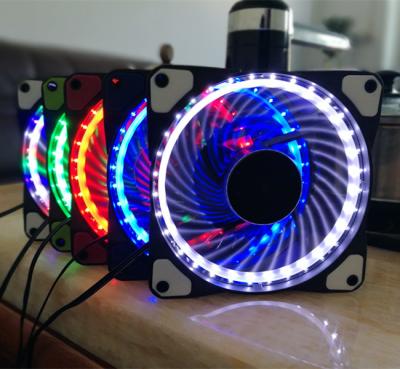 China NEW design 12v 120*120*25mm Ring LED PC Case Fan for sale