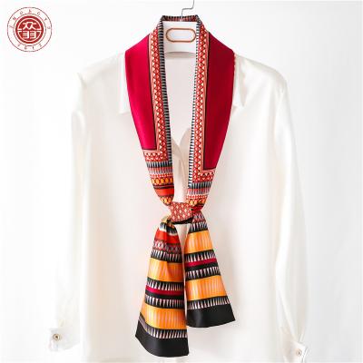 China Zhong Yu Hot Selling Small Silk As Scarf Women Small Scarf Collar Scarf for sale