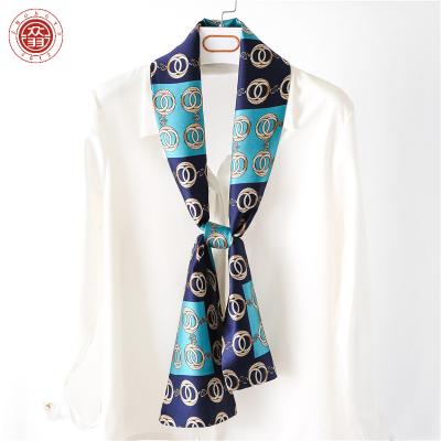 China Zhong Yu New Style New Satin Silk Scarf Women's Skinny Scarf for sale