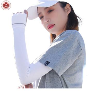 China Wholesale Ice Repellent Striped Sleeve Sun Protection Zong Yu Mosquito Sunscreen Riding Gloves for sale