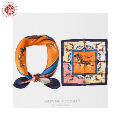 China Zhong Yu Factory Direct Sales Parasol Decoration Silk Scarf 110 110*110cm Hot High Quality Square Chiffon Neckerchief Silk Scarf for sale