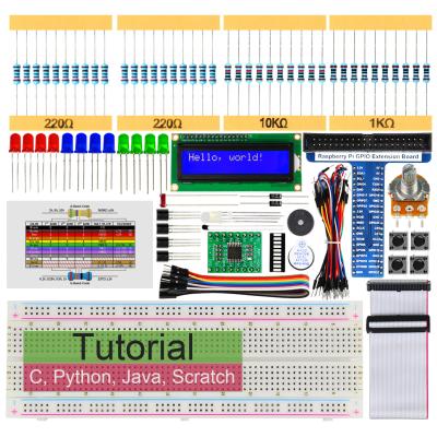 China Education Freenove LCD Starter Kit 1602 For Python C Java Scratch Raspberry Pi 4 B 3 B+ Courses 321-Page Code 400 151 Points 43 Projects for sale