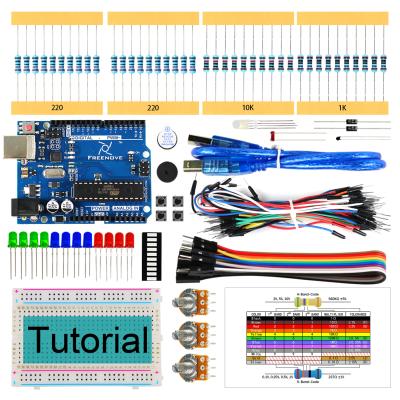 China Education Freenove Basic Starter Kit for Arduino UNO R3 96-Page Detailed 151 Instruction Points 19 Projects Solderless Breadboard for sale