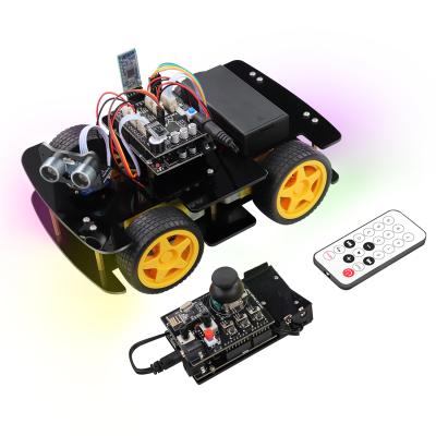 China Education Freenove 4WD Car Kit for Arduino with Remote IR and RF Remote Line Tracking Ultrasonic Obstacle Avoidance Sensor Bluetooth Servo for sale