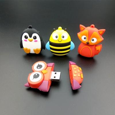 China Original Cute Cartoon 64GB USB Silicone Animal Flash Drive 4GB 8GB 16GB 32GB Pen Drive USB 2.0 Memory Stick 10 PCs for sale