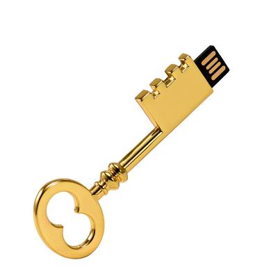 China Creative Gold Metal USB Flash Drive 2.0 USB Flash Drive Memory Stick Pendrive Gifts 4GB 8GB 16GB 32GB 64GB for sale