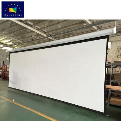 China 300 Inch Large Electric Motorized / Electric Projection Screen / Projector With Remote Control for sale