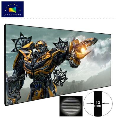 China Promotion Product X/Y Good Frame Factory Price 100inch PET Crytal Daylight Projection Screen With Narrow Frame For UST Projector for sale