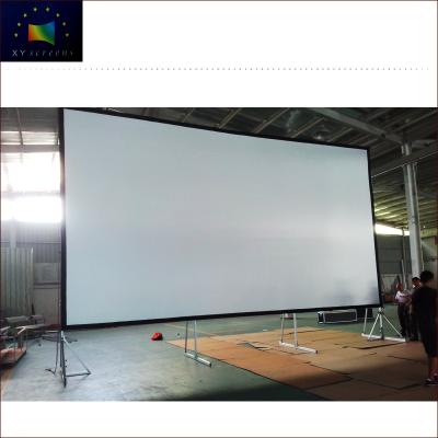 China XYScreen Quick Fold Screen 150 Inch Movable Easy Fold Projector Indoor Outdoor Outdoor Screen With Adjustable Stand Height for sale