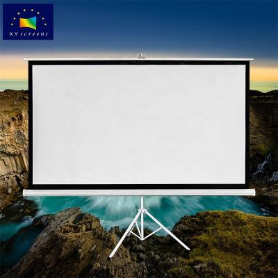 China Easy Folding Manual Tripod Projector Projection Screen With Tripod Stand For Outdoor Or Indoor for sale