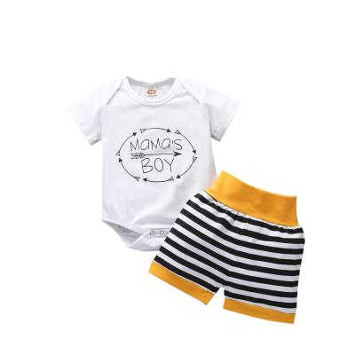 China Anti-Shrink Newborn Baby Sets Boys Shorts Outfits Clothes Summer Kids Sportswear Baby Boy Clothing Set for sale