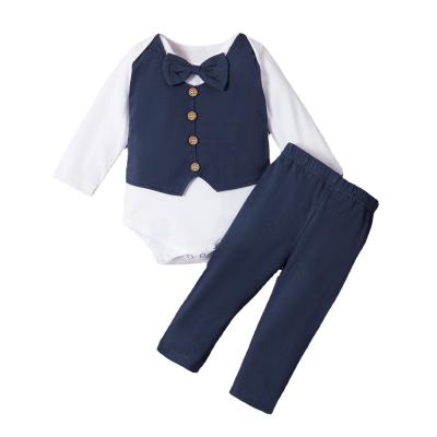 China Baby boy anti-shrink outfit set design private label formal baby boys sets clothes kids fall clothing for sale