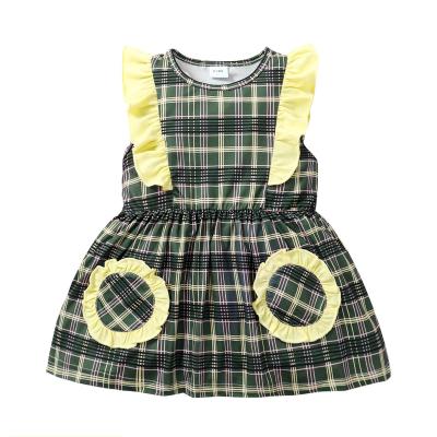 China Newest Anti-wrinkle Fancy Baby Dresses Floral Design Cute Baby Dress Designs Fairy Girl Dresses Summer Shorts Dress for sale