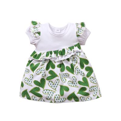 China Latest Design New Arrival Anti-wrinkle Summer Kids Ruffles Baby Casual Dress Cute Clothing Dress for sale