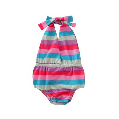 China Hot Selling Cute Windproof Babies Swimsuit Ruffled Top With Bottom Beach Swimwear Bathing Suit Swimwear Suit for sale