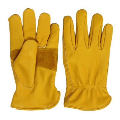 China Goods. High Quality Cow Split Leather Outdoor Work Gloves Men Women Farm Garden Warehouse Gloves Multifunction Truck Driver Work Gloves for sale