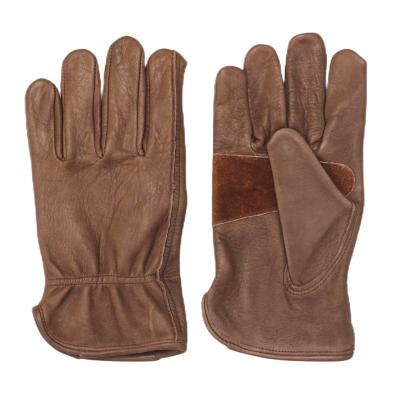 China Goods. Premium Cowhide Leather Work Glove Mechanic Gardening Glove Multifunction Truck Warehouse Yark Farm Driver Glove for sale