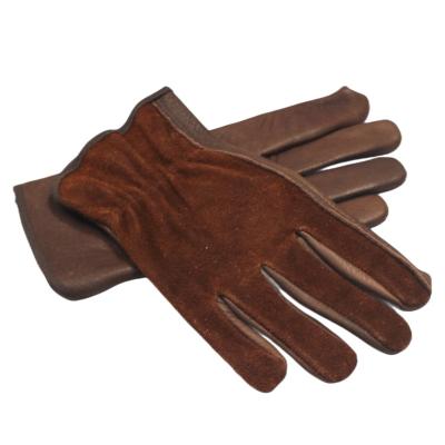 China Goods. Cheap General Brown Work Gloves Leather Gardening Working Gloves for sale