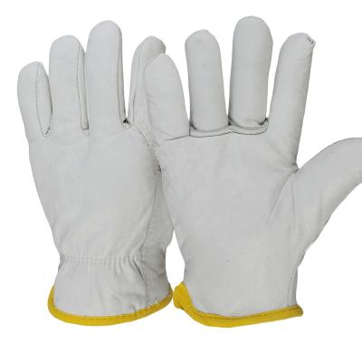 China Goods. Cheap Leather Winter Warm Goat Skin Work Gloves Driving Construction Mining Safety Working Industrial Glove For Men for sale