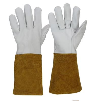 China Double Leather On Fingers And Hand Back To Safety Leather MIG Welding Gloves Customized Top Quality Fire Proof MIG Gloves for sale