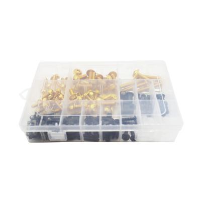 China Application A general box of multi-color aluminum fasteners set. A box set of 188 pieces supports customization for sale