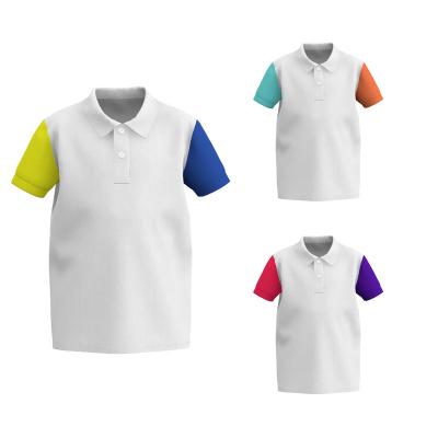 China High End 100% Cotton Brand Labels Apparels Cotton Outwear Polo Shirt Stocklot Boys Kids Long Sleeve Button Placket for sale