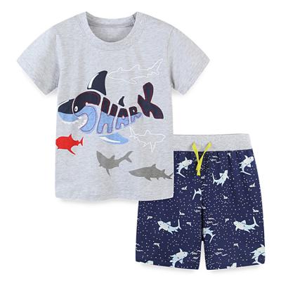 China OEM Service Kids Casual Clothing Sets Cute Kids Summer Children Clothes Boy 2 Pcs Sets for sale