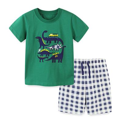 China Wholesale Casual Kids Clothing Sets Loungewear 2-7year Boys Teams Cotton Printed Children Short Pants T-shirts Clothing Sets for sale