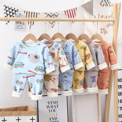 China 95%Polyester 5% Full Spandex Cartoon Animals Printing Girls Shearing Sleepwear Children Pajamas Set Kids Girls Lounge-Wear Set OEM for sale