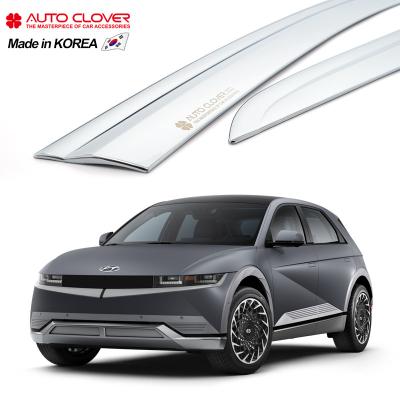 China Business/Luxury AUTOCLOVER For 2021 Hyundai IONIQ5 Chrome Wind Deflector Visors Sun Door Sun Shade Side Rain Guard For Car E068 for sale