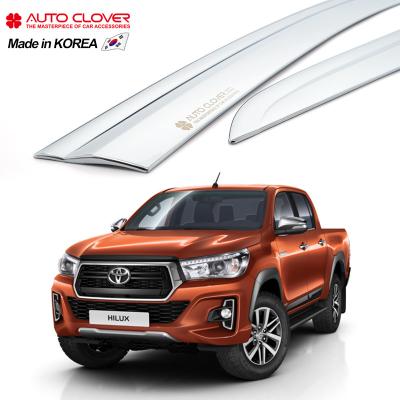 China Business/Luxury AUTOCLOVER For Toyota Hilux Revo_DCB Chrome Door Sun Visor Sun Shade Door Wind Deflector Duct Shade D676 for sale