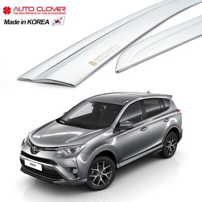 China Business/Luxury AUTOCLOVER For Toyota RAV4 Chrome Sun Visor Wind Door Sun Shades For Car Wind Deflector Rain Deflector D690 Guard for sale