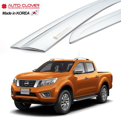 China BUSINESS/LUXURY AUTOCLOVER For Nissan Navara Chrome Door Visor Sun Window Visor Door Wind Deflector Vent D701 for sale